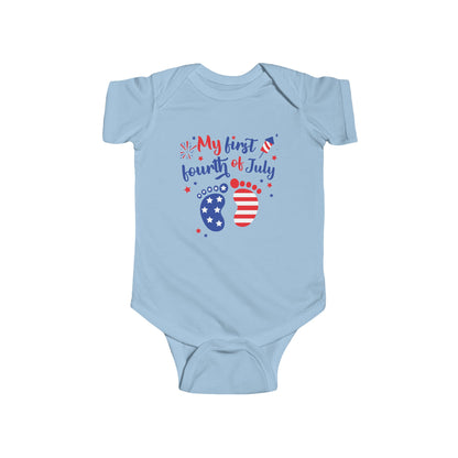  MY First 4th of July Blue baby Bodysuit-