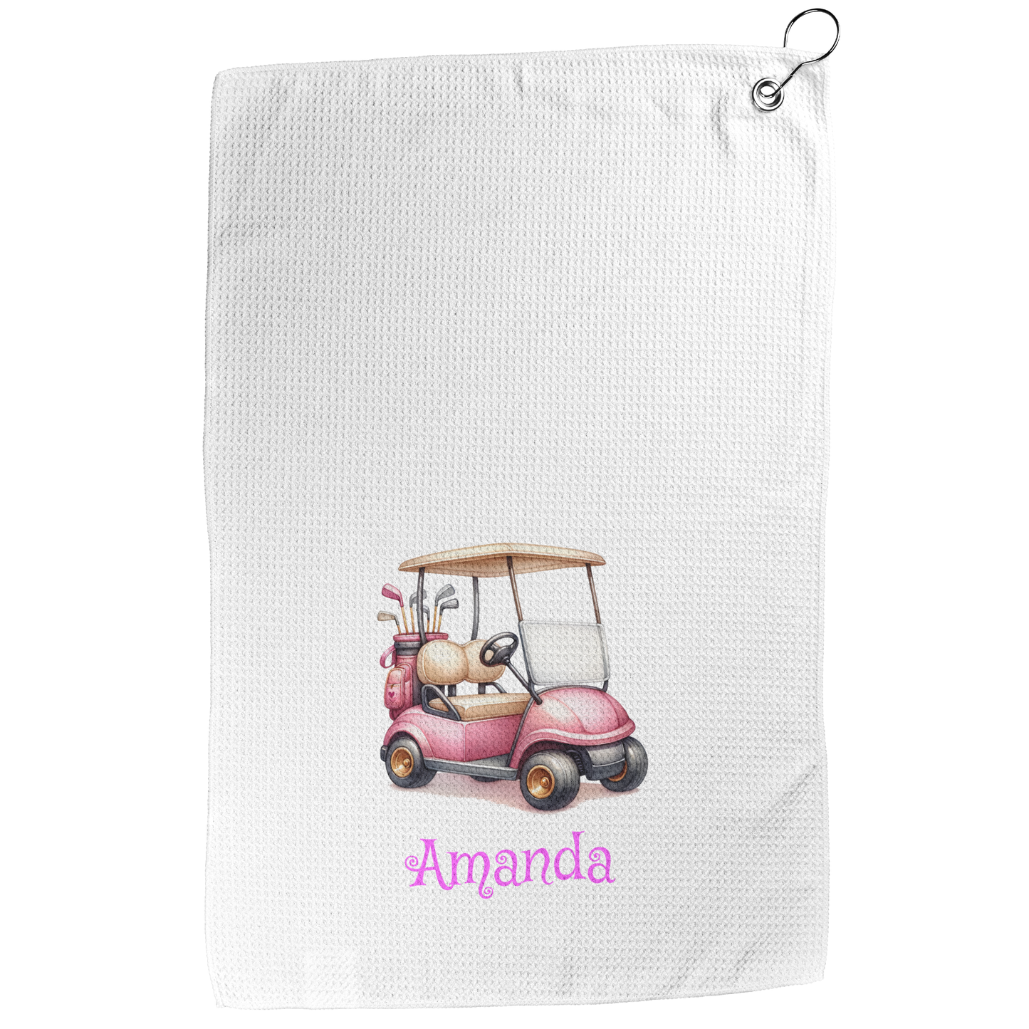 Sports| Personalized Waffle Golf Towel for Women - Feminine and Functional