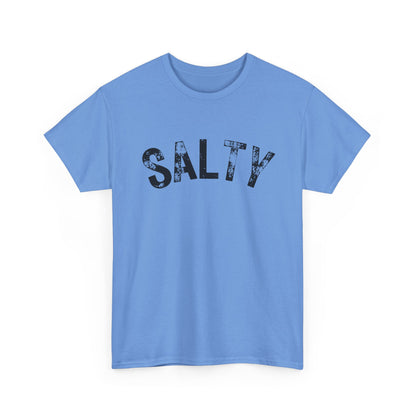 SALTY Distressed Graphic Tee – 15 Colors, Beach Vibes Unisex