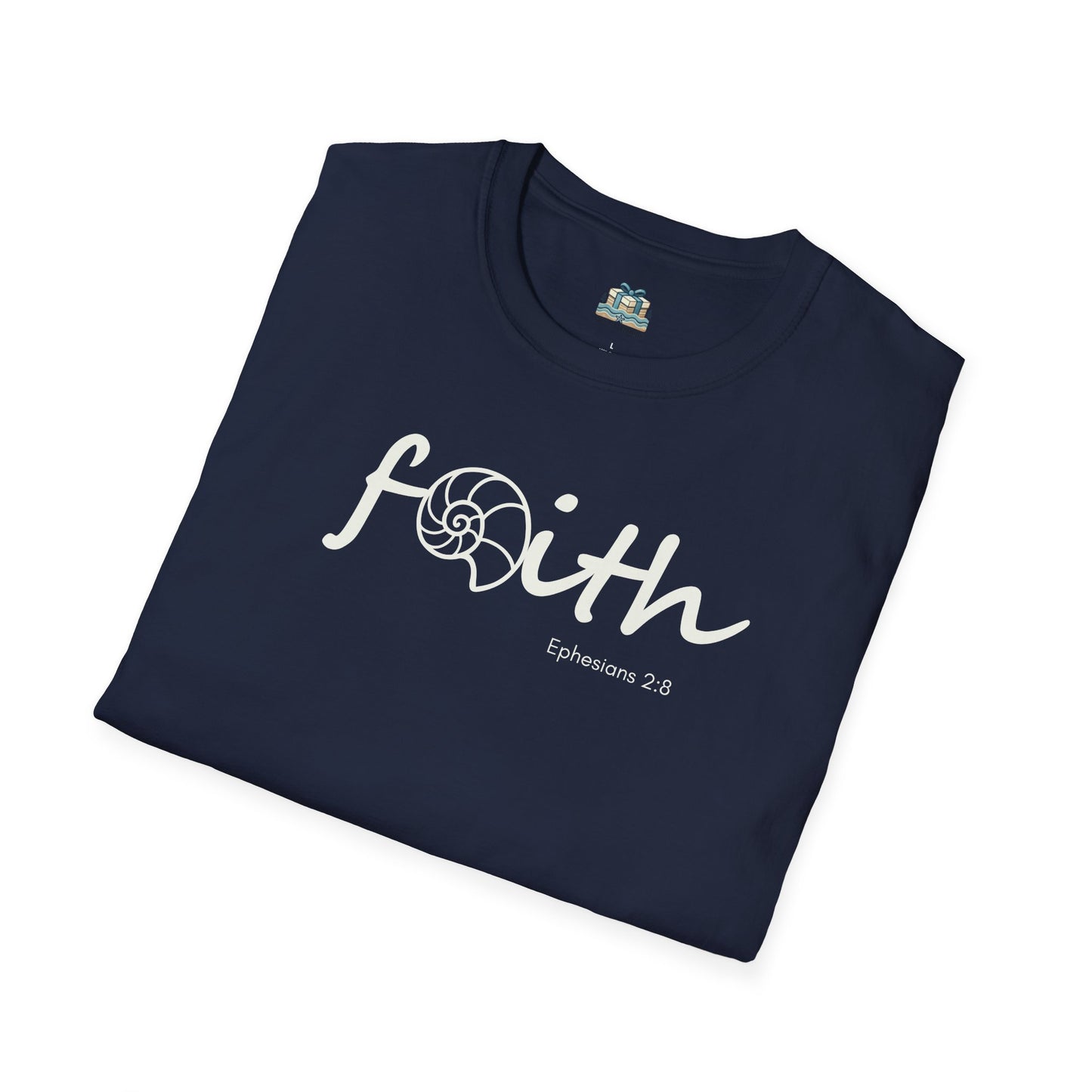 Faith Seashell Christian T-Shirt | Coastal Bible Verse Tee