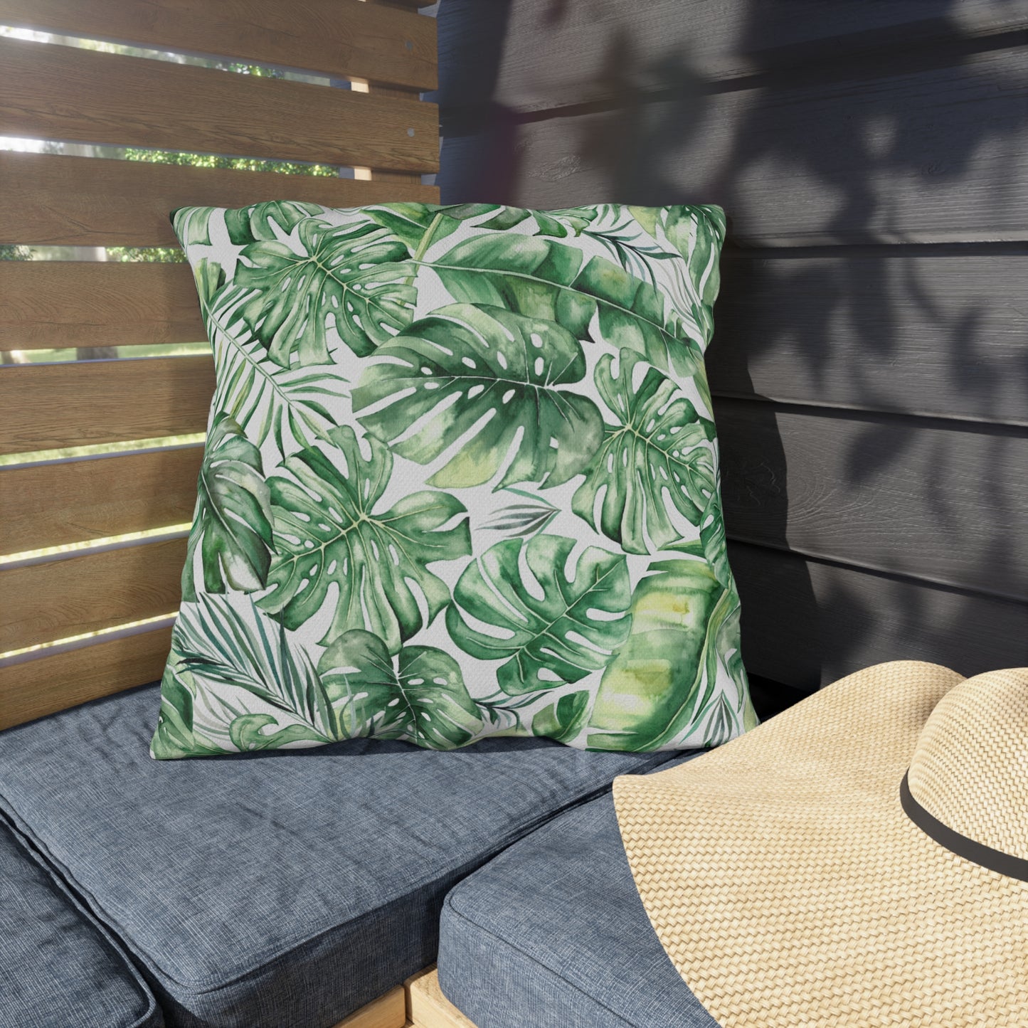 OUTDOOR PILLOWS:  PALM PATTERN