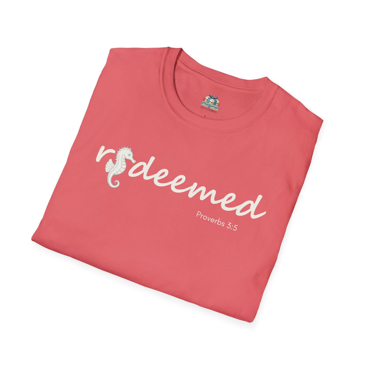 Redeemed Seahorse Christian T-Shirt | Coastal Bible Verse Tee