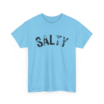 SALTY Distressed Graphic Tee – 15 Colors, Beach Vibes Unisex