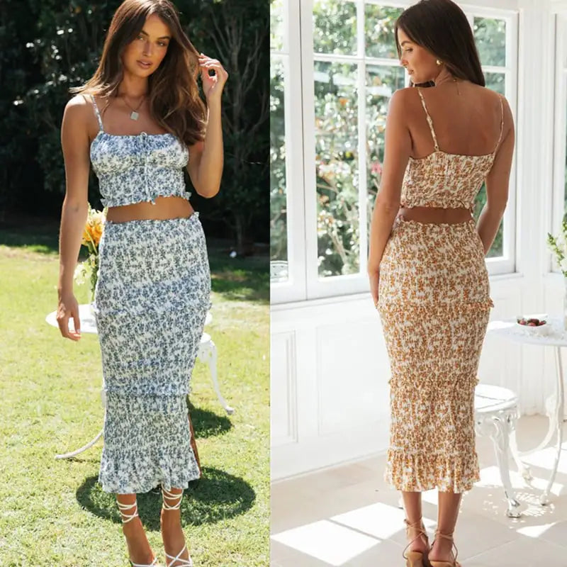 Breathable 100% polyester two-piece summer set
