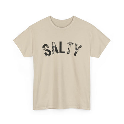 SALTY Distressed Graphic Tee – 15 Colors, Beach Vibes Unisex