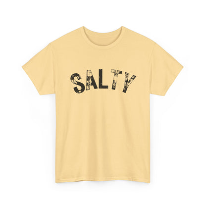 SALTY Distressed Graphic Tee – 15 Colors, Beach Vibes Unisex