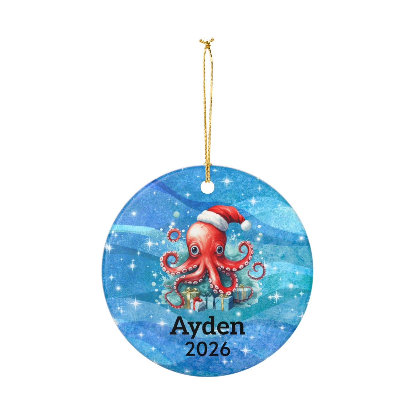 PERSONALIED OCTOPUS ORNAMENT