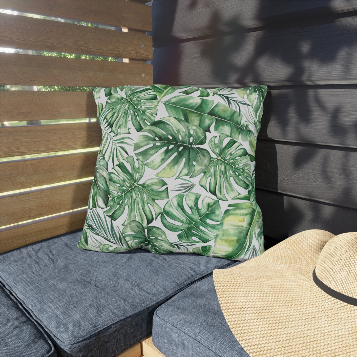 OUTDOOR PILLOWS:  PALM PATTERN
