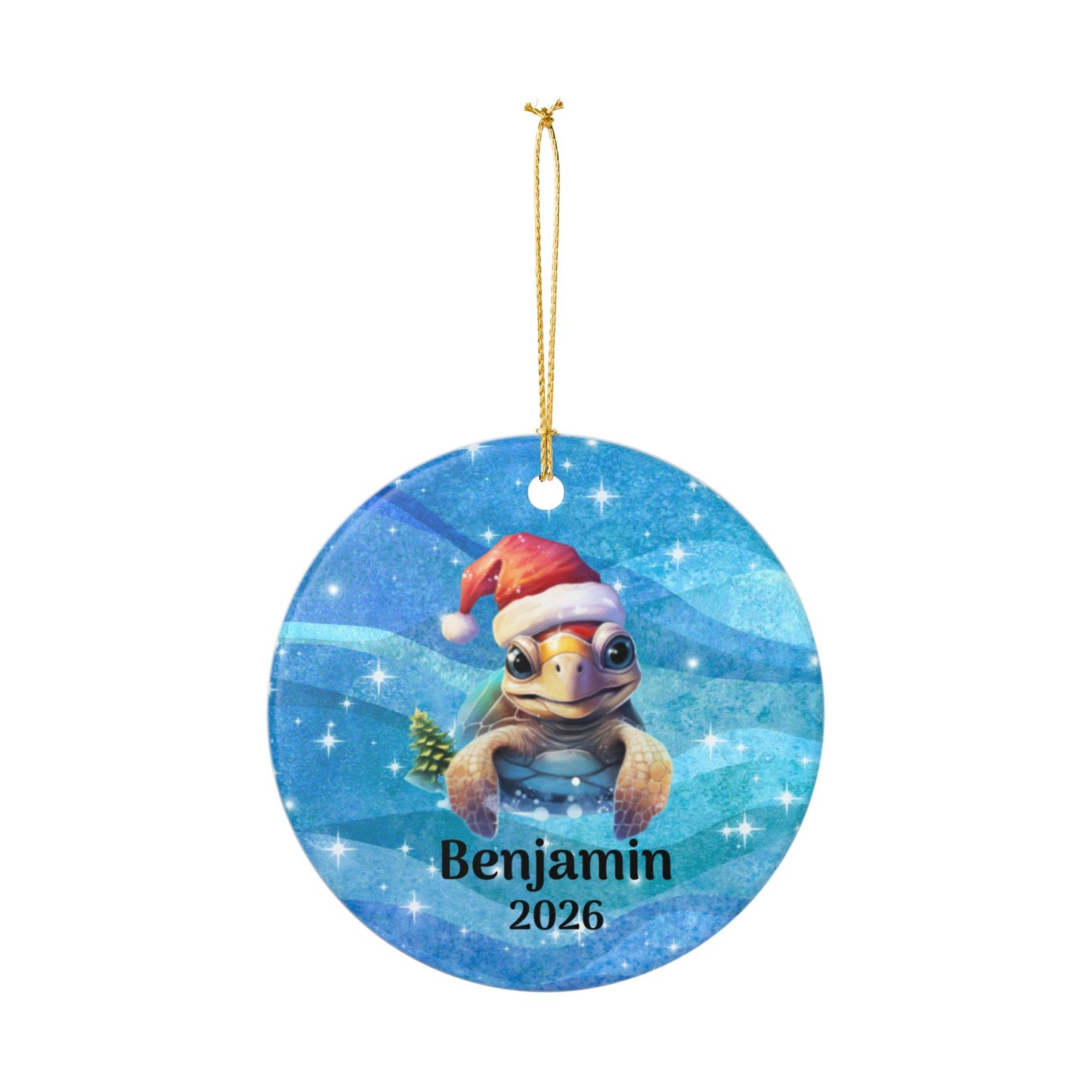 PERSONALIZED SEA TURTLE ORNAMENT