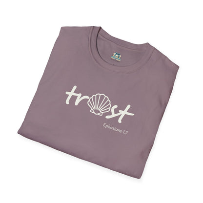 Trust Seashell Christian T-Shirt | Coastal Bible Verse Tee