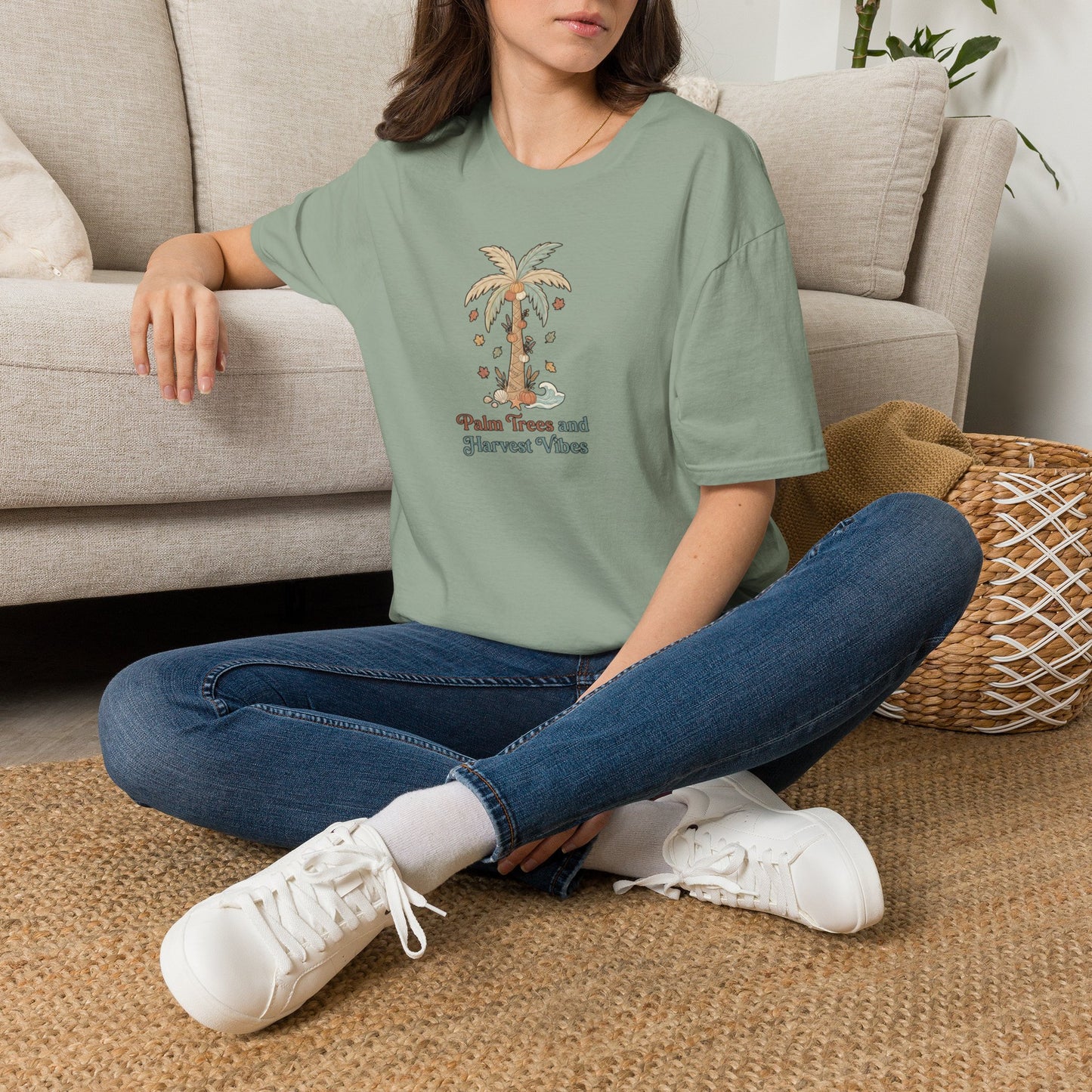 PALM TREES & HARVEST VIBES TEE