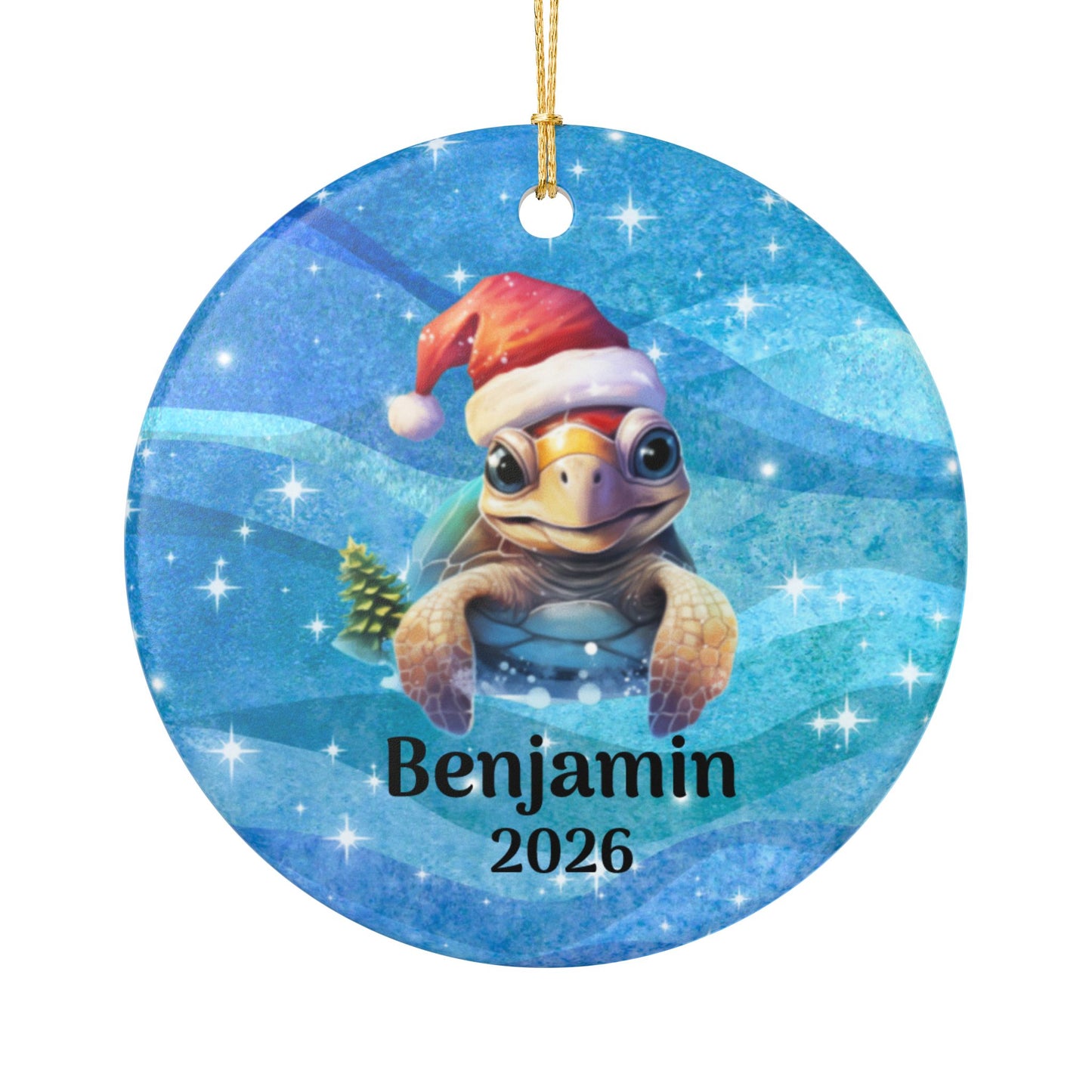 PERSONALIZED SEA TURTLE ORNAMENT
