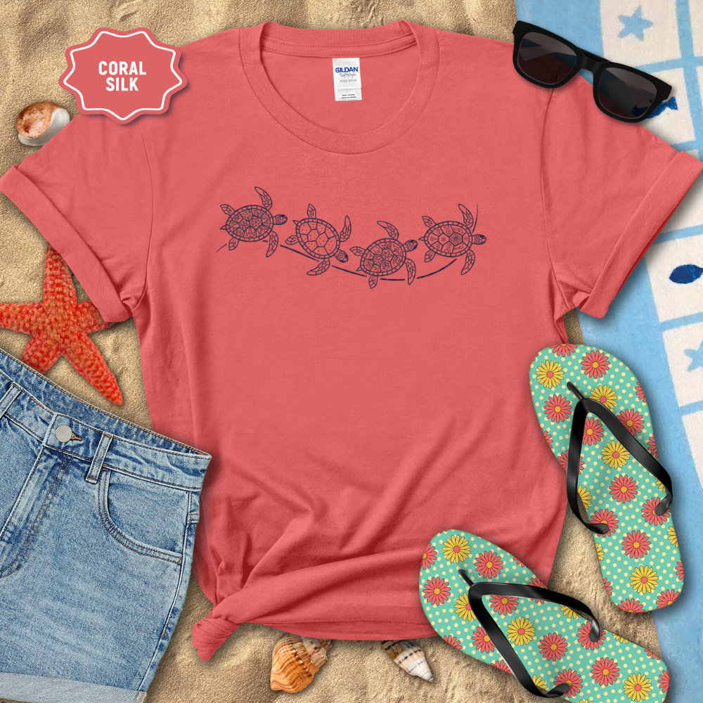 BLACKLINE TURTLES TEE