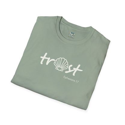Trust Seashell Christian T-Shirt | Coastal Bible Verse Tee
