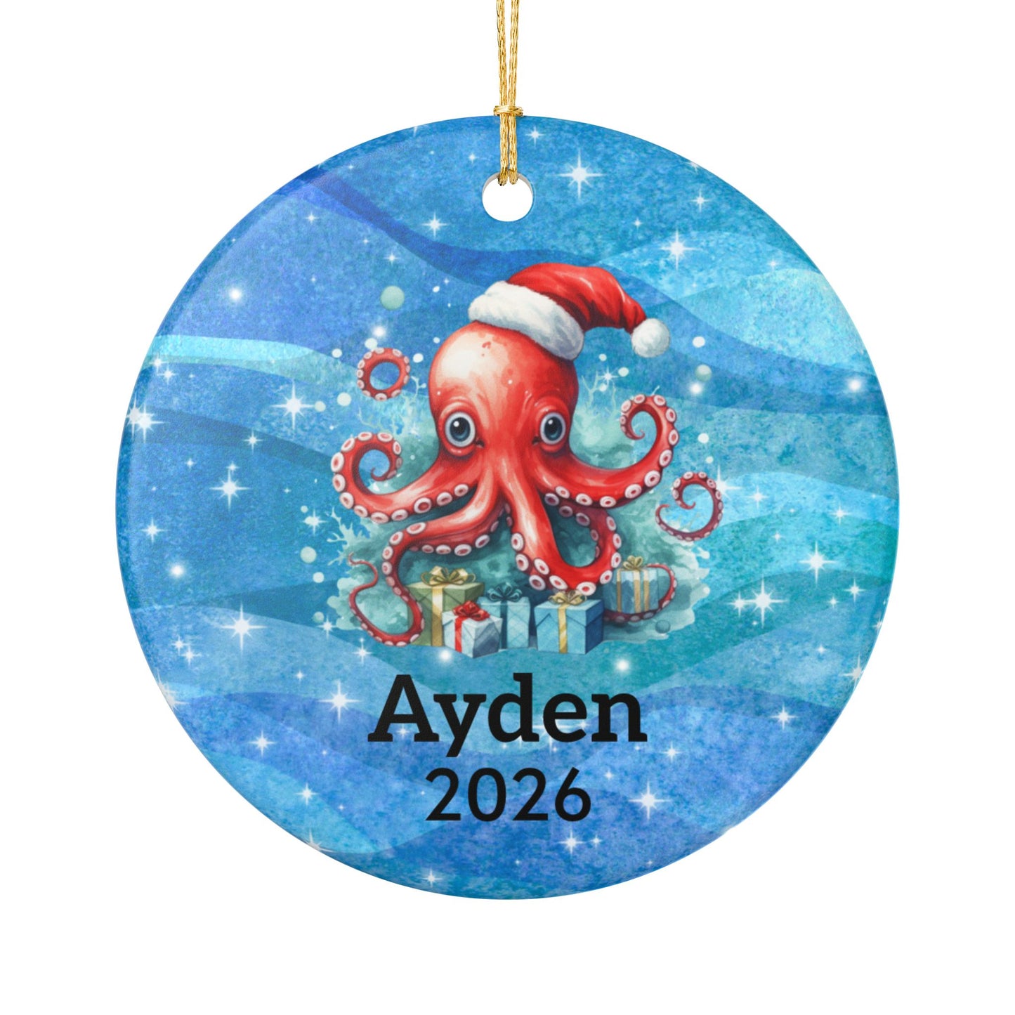PERSONALIED OCTOPUS ORNAMENT