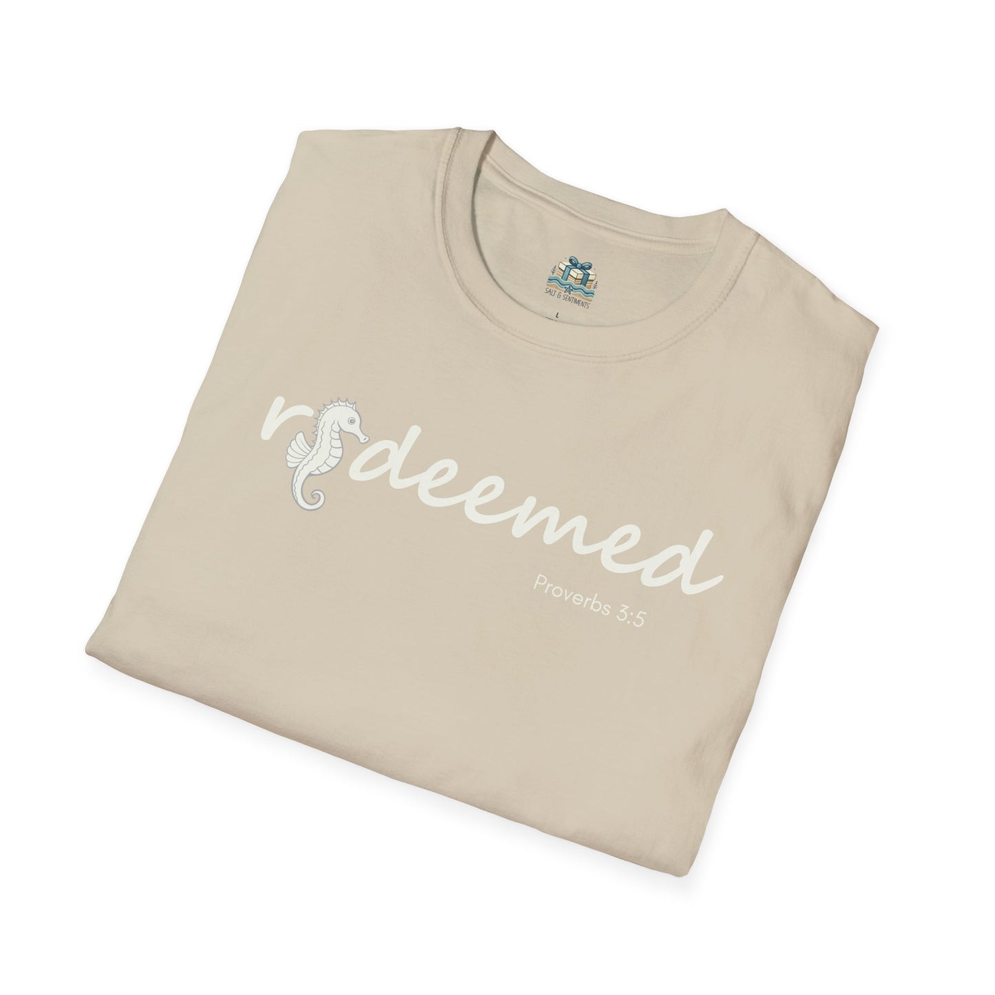Redeemed Seahorse Christian T-Shirt | Coastal Bible Verse Tee