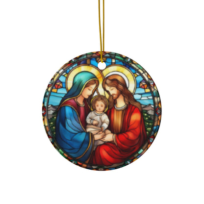 Christmas| Beautiful Faux Stained Glass Ceramic Christmas Ornament