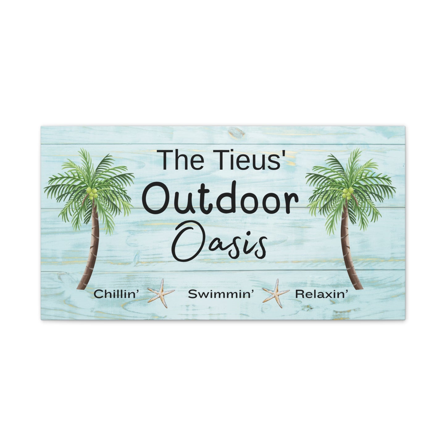 Personalized Outdoor Oasis Canvas
