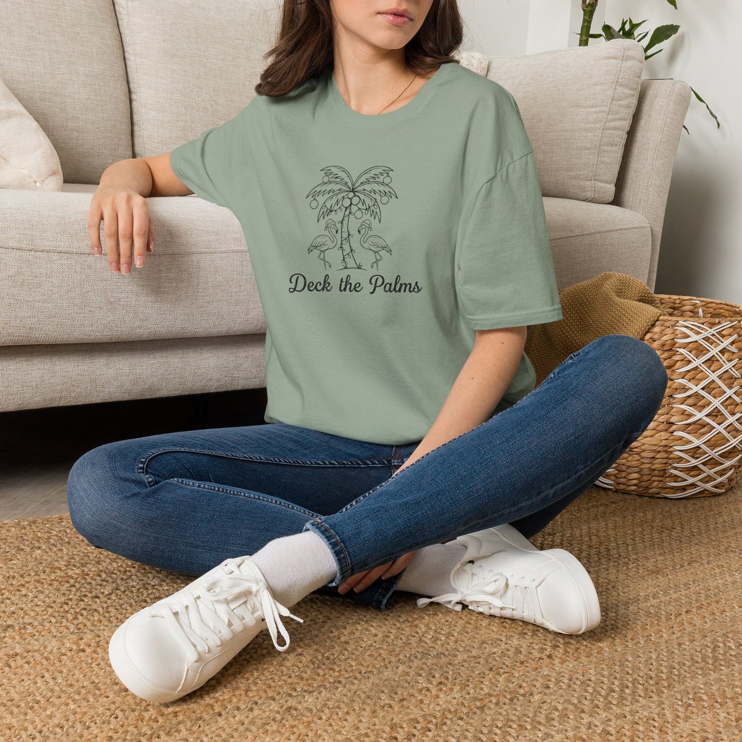 B/W DECK THE PALMS TEE