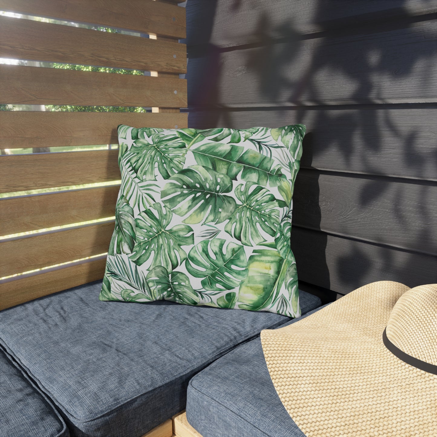 OUTDOOR PILLOWS:  PALM PATTERN