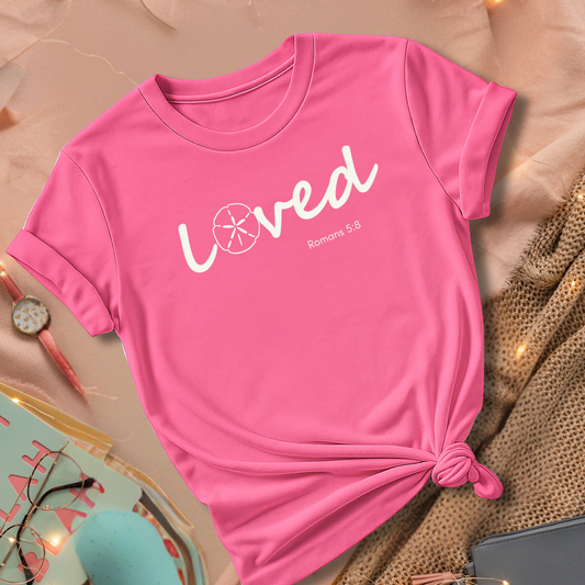Loved Starfish Christian T-Shirt | Coastal Bible Verse Tee
