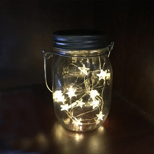 Solar LED Mason Jar Bottle Light Torch Flame Flicker 12LED Outdoor Christmas Tree Lights Garden Candle Lantern Decoration 2022