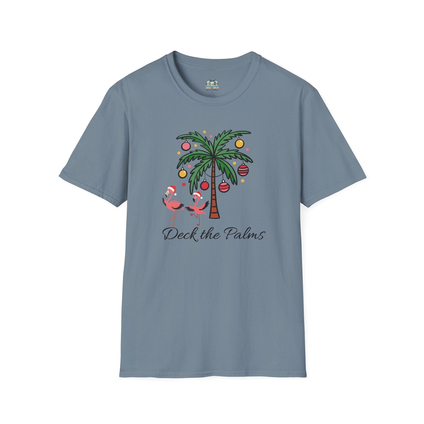Deck the Palms Coastal Christmas T-Shirt