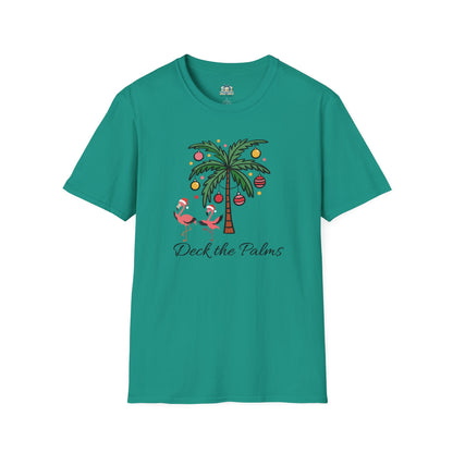 Deck the Palms Coastal Christmas T-Shirt
