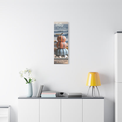 Salty Autumn Vibes Coastal Canvas Wall Art – Beach Fall Décor (12x36 & 20x60)