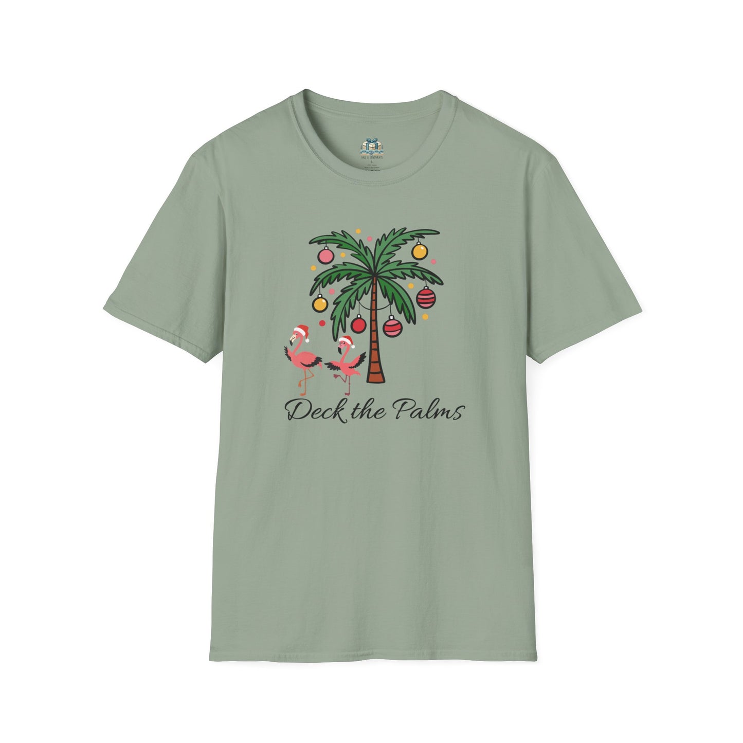 Deck the Palms Coastal Christmas T-Shirt