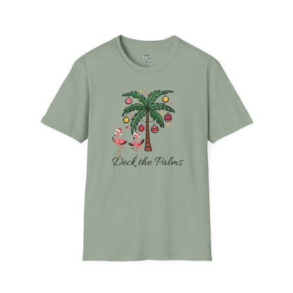 Deck the Palms Coastal Christmas T-Shirt
