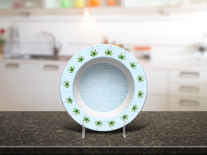 Unbreakable Palm Tree Plates & Bowls – Made in USA, 10”