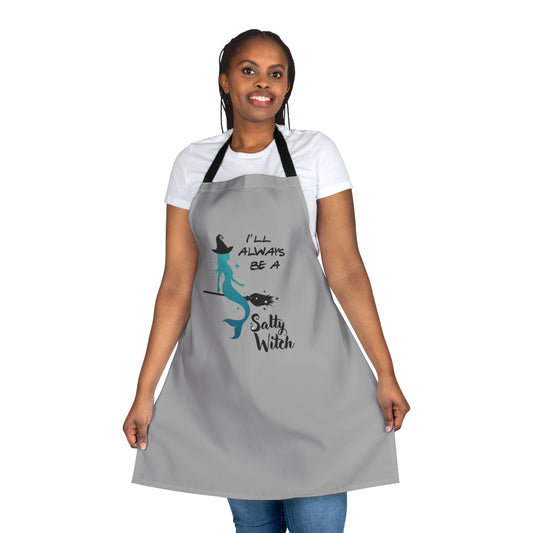 Salty Witch Halloween Apron – Mermaid Witch Cooking Apron for Spooky Season, Coastal Kitchen Vibes
