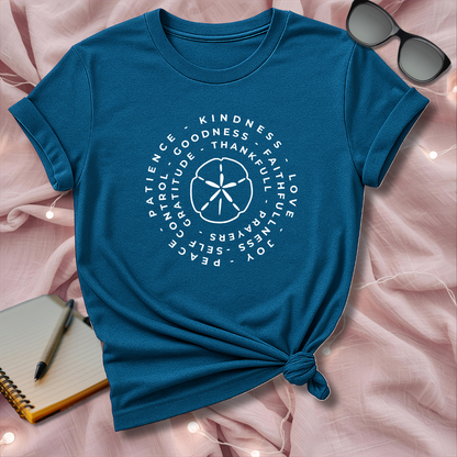 Fruits of the Spirit Sand Dollar Christian T-Shirt – Coastal Faith Design