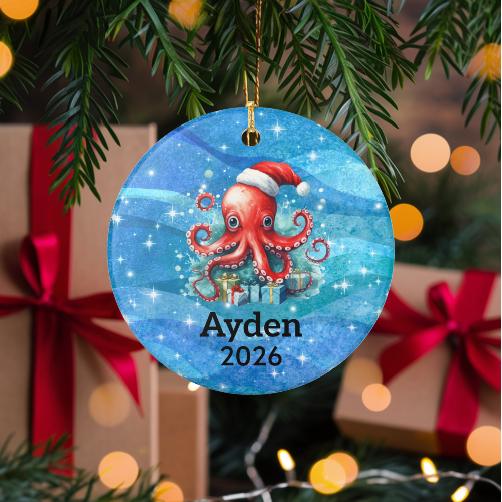 PERSONALIED OCTOPUS ORNAMENT