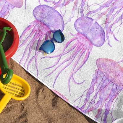 Jellyfish Beach Towel – Soft, Vibrant & Coastal-Inspired Luxury