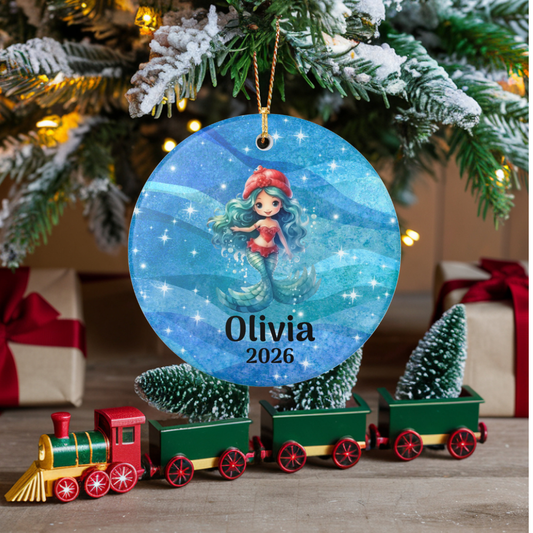PERSONALIED CUTE MERMAID ORNAMENT