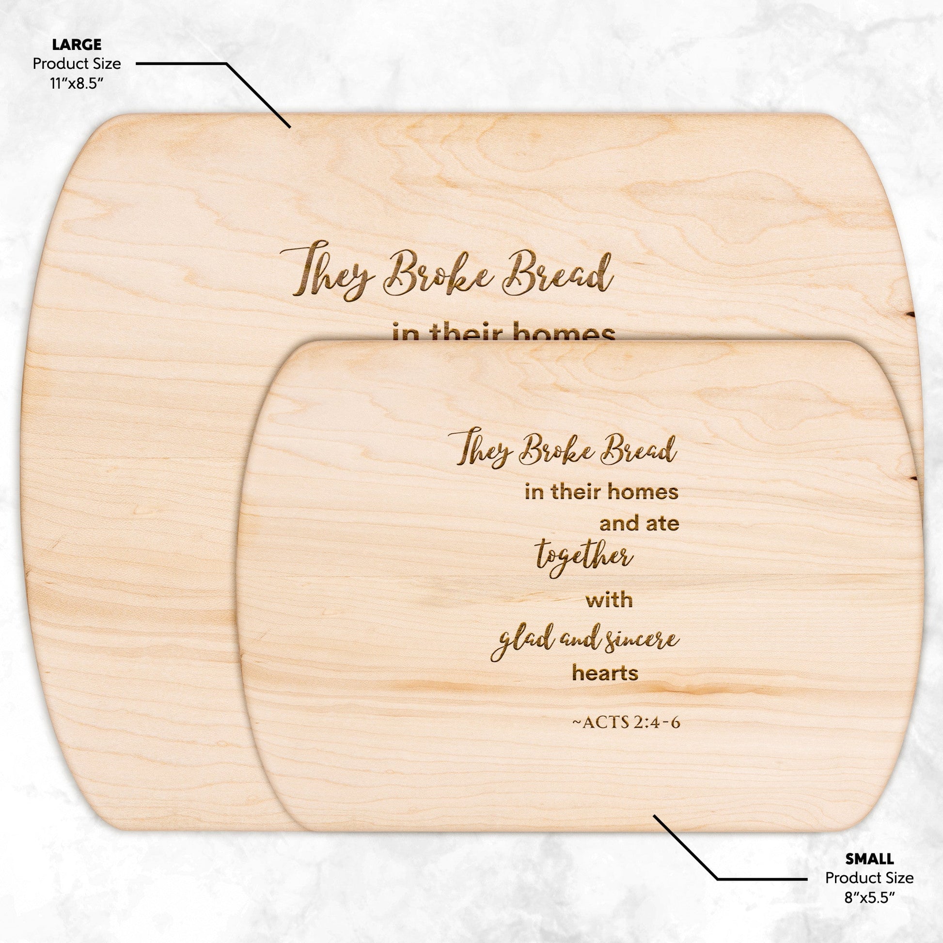 Get trendy with Cutting Bard with Acts 2:46 Scripture - Kitchenware available at Good Gift Company. Grab yours for $19.99 today!