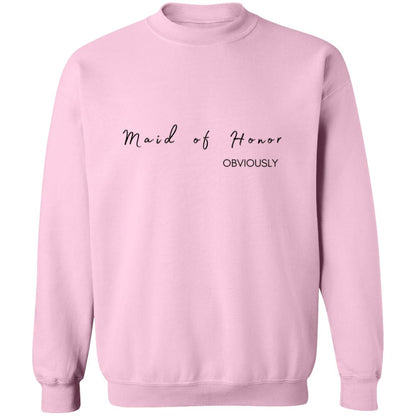 Get trendy with Maid of honor obviously Maid of Honor (Obviously) Crewneck Pullover Sweatshirt - Sweatshirts available at Good Gift Company. Grab yours for $25.53 today!