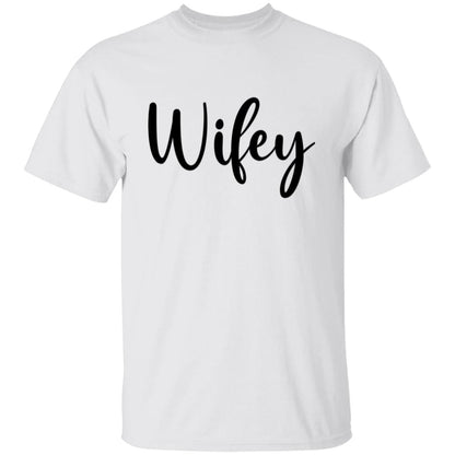 Get trendy with Wifey Wifey T shirt or crew neck sweatshirt - Apparel available at Good Gift Company. Grab yours for $21.59 today!