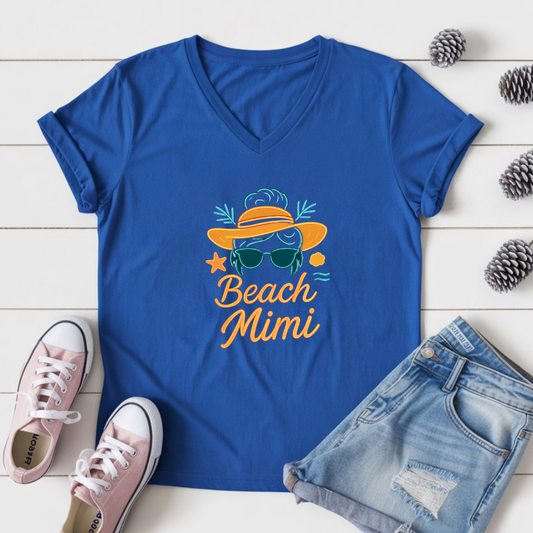 BEACH GRAMMIE HAT V-NECK TEE