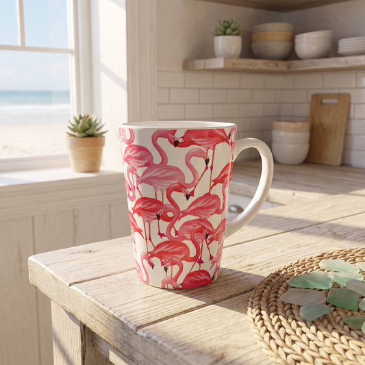 FLAMINGO FLOCK LATTE MUG