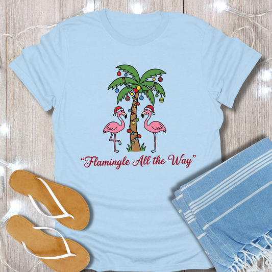FESTIVE PALMS TEE
