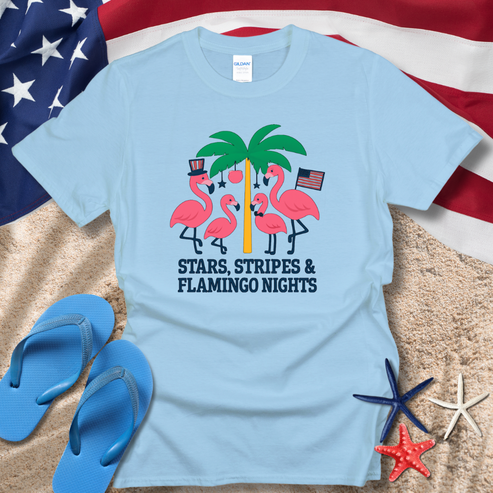 STARS, STRIPES & FLAMINGOS TEE