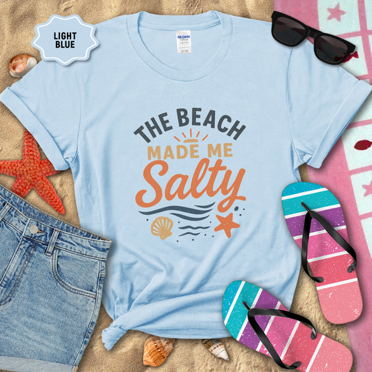 THE BEACH MADE ME SALTY TEE
