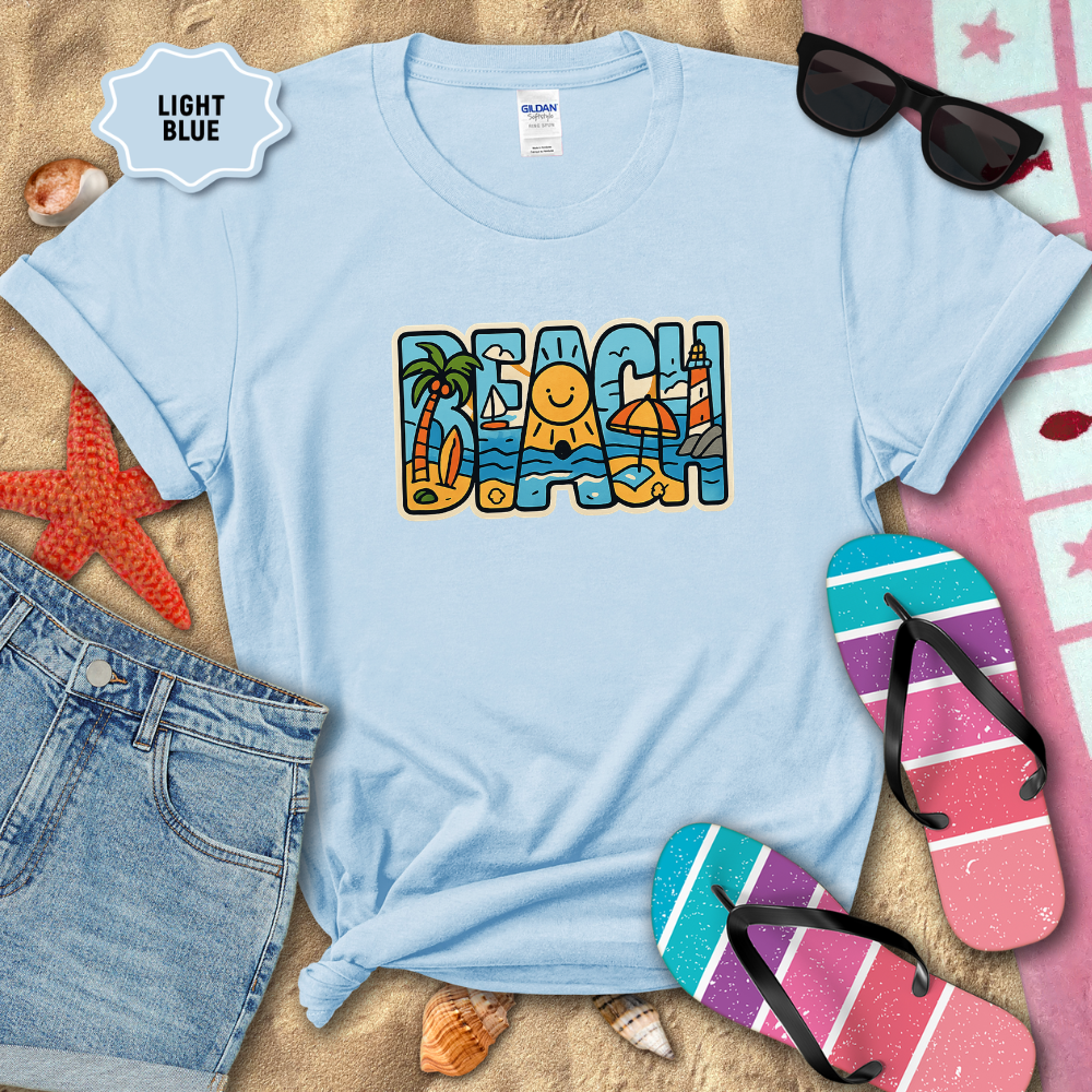 BEACH BLOCK DOODLE TEE