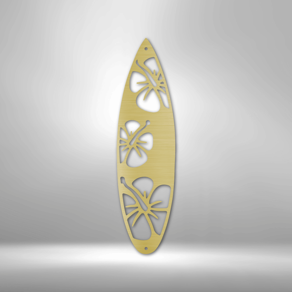 Decorative wall art with butterfly cutouts on a metallic surface