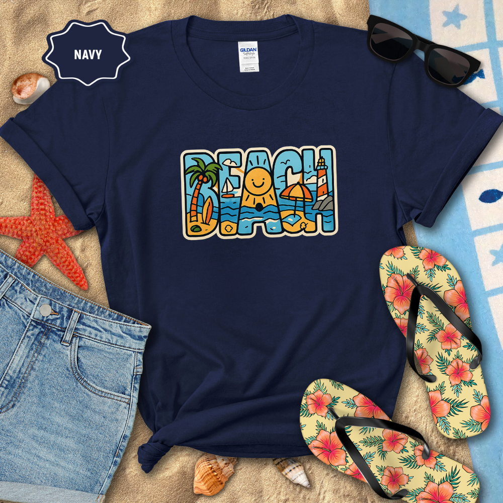 BEACH BLOCK DOODLE TEE