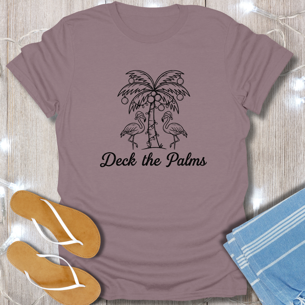 B/W DECK THE PALMS TEE