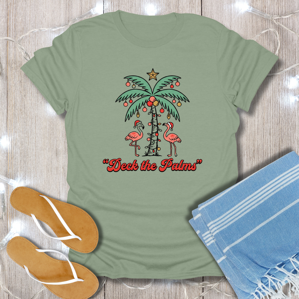 FESTIVE PALMS TEE